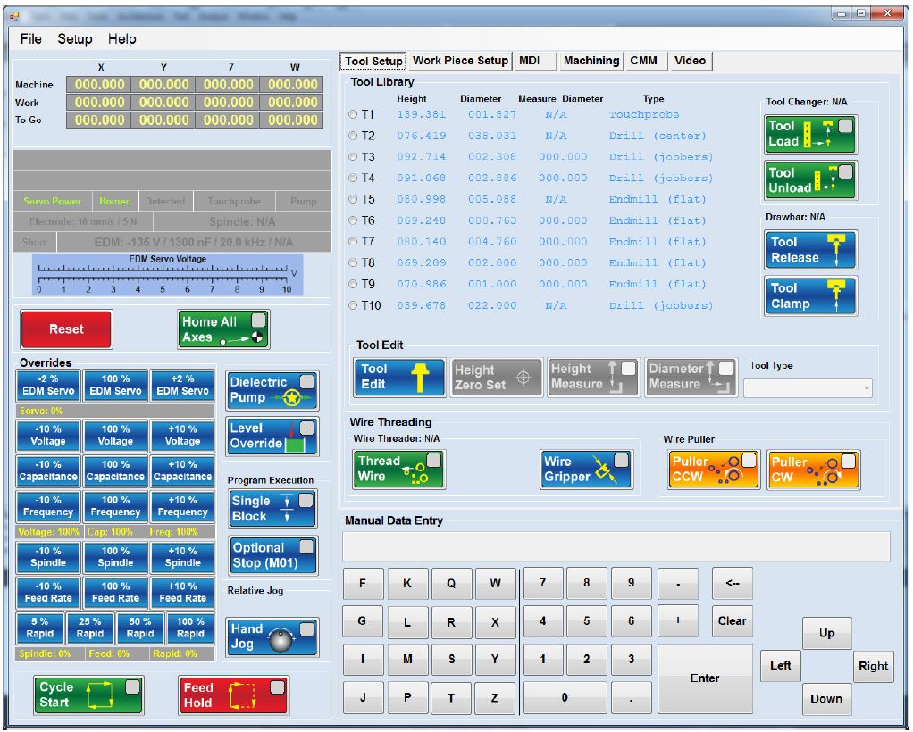 Controls Main Screen